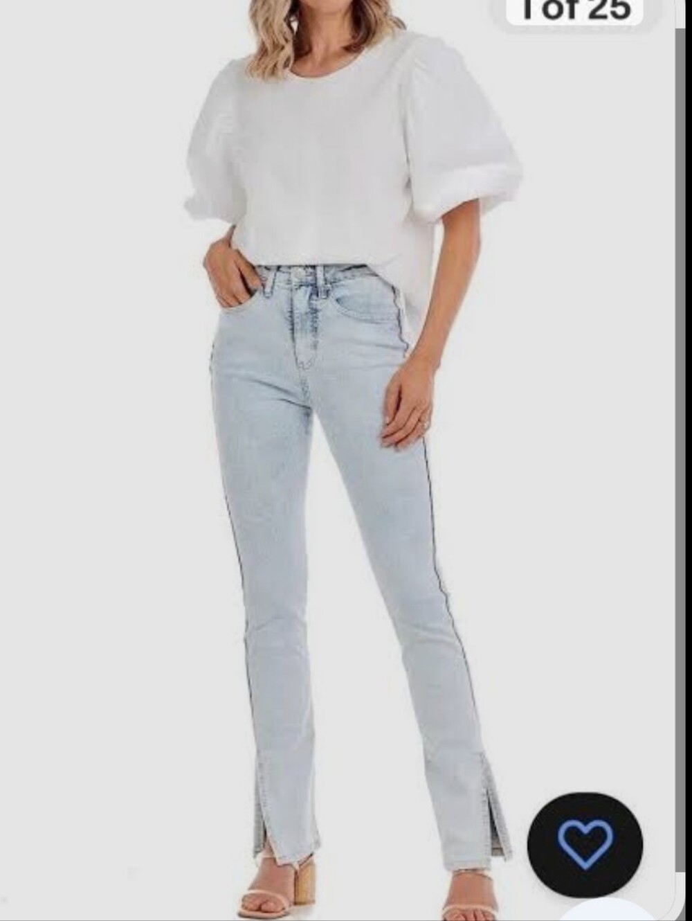 Mudpie Yorker Side Slit Straight Leg Jeans